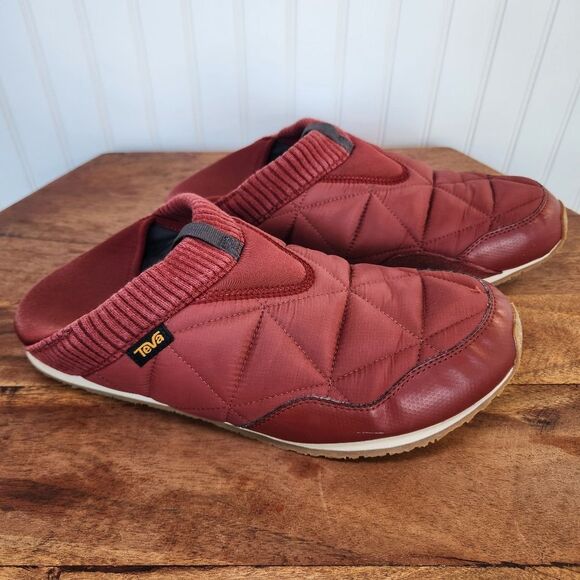 TEVA Men's 'ReEmber' Slip-on Quilted Shoes in Burgundy size 13 - Picture 1 of 10